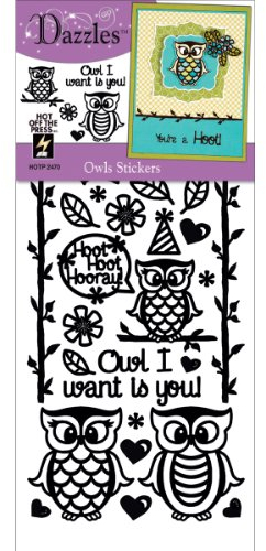 Dazzles Stickers -Owls Brown