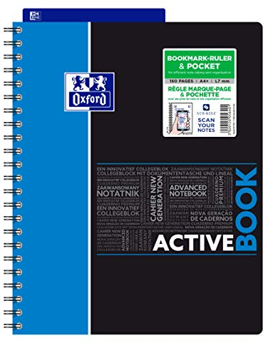 OXFORD 400037402 Activebook Studium Digitaler Collegeblock A4 liniert 80 Blatt - Zufallsfarbe, kein Farbwunsch möglich