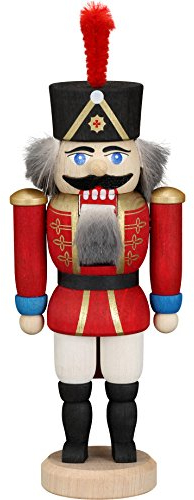 Seiffener Volkskunst Nussknacker Husar 15 cm Hoch Original Erzgebirge (rot)