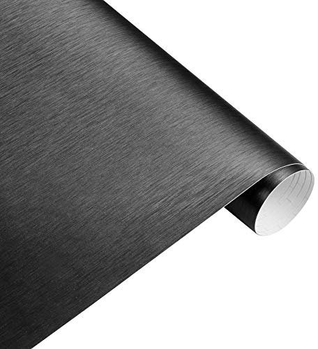 Brushed Aluminium Car vinyl wrap sticker fiilm car car wrapping (30cm x152cm) (DARK GREY)
