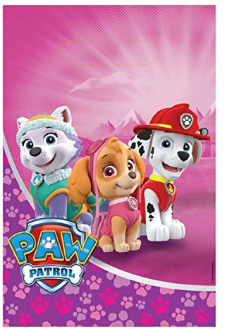 (PKT) Child Paw Patrol Pink Loot Bags 8 Pack
