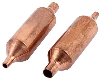 sourcing map 2 Piezas De Tubo De Cobre Del Tono Forma De Aire Acondicionado Frigorífico 77mm Filtro Seco Largo