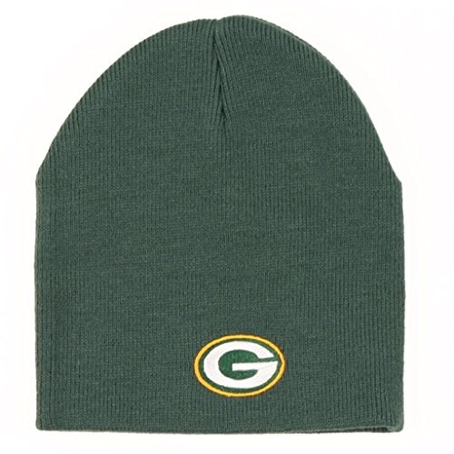 Reebok Green Bay Packers Skull Cap – NFL Green Cuffless Knit Toque Beanie Hat