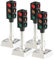 PEARL LED Ampel: LED Verkehrsampel 4er-Set (Mini Ampel, Ampeln, Schreibtisch)