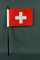 Buddel Bini Kleine Tischflagge Schweiz 15x10 cm mit 30 cm Mast aus PVC-Rohr, ohne Ständerfuß Schweizerfahne