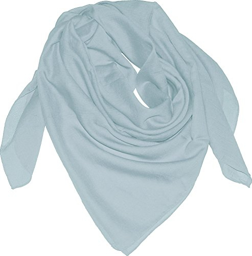 Harrys-Collection Damen Herren Baumwolltuch in vielen Farben 100 x 100 cm, Größen:Einheitsgröße, Farben:hellblau