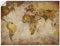 ARTland Wandbild selbstklebend Vinylfolie 60x45 cm Wanddeko Wandtattoo Weltkarte Retro Karte Kontinente Vintage Landkarte T9NI