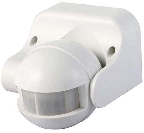 Knightsbridge 180 deg PIR Sensor-White, Polycarbonate (l) 100 (h) 82 (w)86