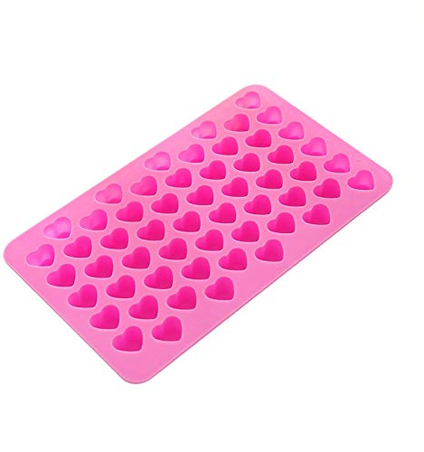 Herz Pralinenform 55 Mini Herzen Backform Eiswürfelform Bonbonform Schokoladenform Seifenform 100% Silikon