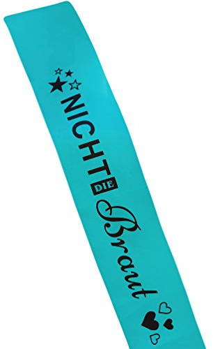 Oblique Unique Schärpe Braut Security Hochzeit Geburtstag 18 – wählbar (Nicht die Braut - Türkis)