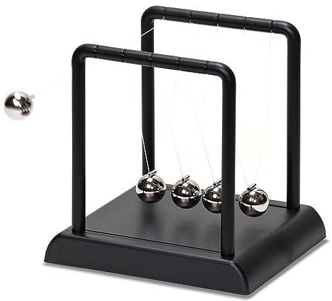 Tobar Newton’s Cradle Educational Desktop Toy, Black