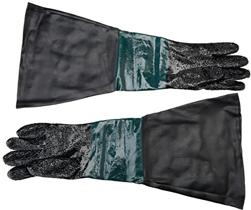 Sealey SSP41 Shot Blasting Gauntlets 585mm Cuffed Pair , Black