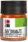 Marabu 14010005013 - Decormatt Acrylique Orange 013-50 ml - Velours mat à base d'eau - Crème et colorée - Résistante à la salive - Résistant aux intempéries - Pour peindre et pochoir librement.