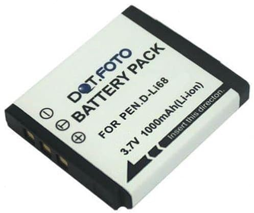 Dot.Foto D-LI68, D-LI122 Premium 3.7v / 1000mAh Akku für Pentax Optio S10, S12, VS20, Q, Q7, Q10, Q-S1