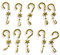 Riffelmacher 14383 - Aufhänger für Baumkugeln, 20 Stück im Beutel, S-Form mit Stern, Gold, Kugelaufhänger aus Kunststoff, Weihnachtsbaum, Dekoration, Weihnachten