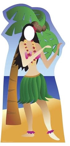 Star Cutouts Cut Out of Hula Girl Stand-in