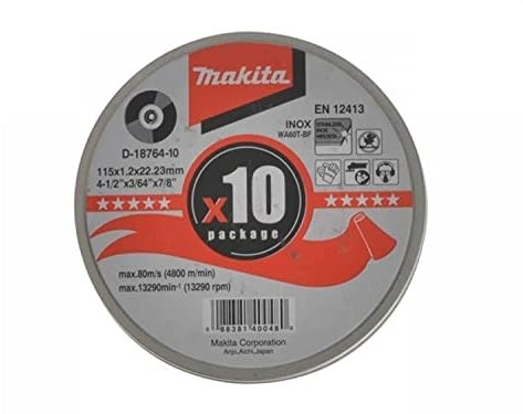 Makita D-18764-10 115mm Cut Off Wheel - for Stainless Steel 1mm Thick