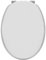 NOVASEDILI Sedile WC Copri Water per MOD. Vaso ELLISSE Ideal Standard, Ovale, Bianco, Plastica, Moderno