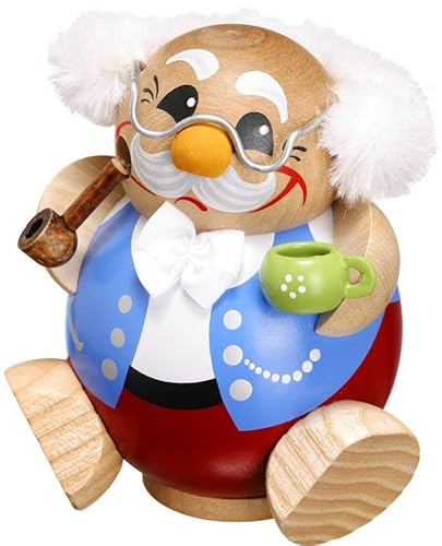 Seiffener Volkskunst eG Kugelräucherfigur Pensionär Höhe 12 cm