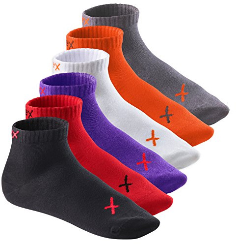CFLEX Lifestyle Herren & Damen Kurzschaft Socken (6 Paar), Baumwoll Quarter Socken