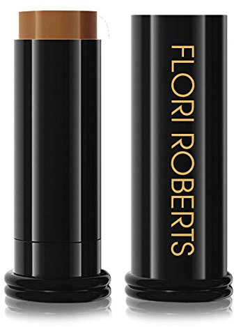 Base Strokes Crème Foundation Stick by Flori Roberts, Full Coverage for Women of Color or Deeper Skin Tones, Long Lasting Makeup, Natural Finish, Complexion Concealer & Corrector