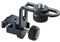 K&M 24030 Mikrofonhalterung für Drums Schwarz - 3/8“ Gewinde - Halterung für Mikrofone - Stahl, mit Schwingungsdämpfung