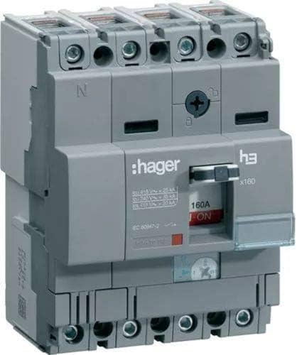 Interruptor automático de caja moldeada x160, 4P4D, 25kA, 160A,TM Regulable/Fijo