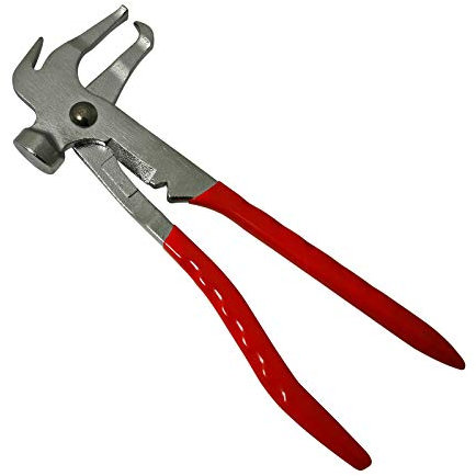 WilTec Pince pour Masse d’équilibrage à Frapper et Plombs adhésifs Marteau Montage Jante Roue Pneu