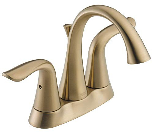 Delta 2538-CZMPU-DST Lahara Two Handle Centerset Bathroom Faucet, Champagne Bronze