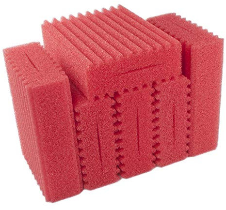 Generico-Ricambio Filtro in Spugna Adatta a Oase Biotec 5.1/10.1 Coarse Medium Fine(6X Media Schiuma Rosso)