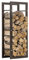 CLP Estantería para Guardar Leña Keri sin Pared Posterior | Soporte de Almacenamiento de Leña de Metal en Negro Mate I Leñero Moderno I, Tamaño:25x60x100 cm