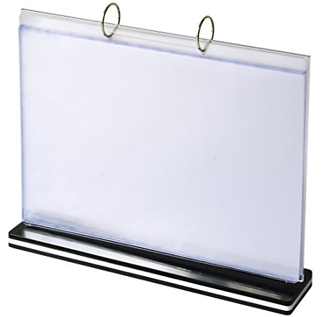 FALAMBI Tischaufsteller/Werbeaufsteller, DIN A4 DIN A5, Acryl beidseitig nutzbar (A4_quer)