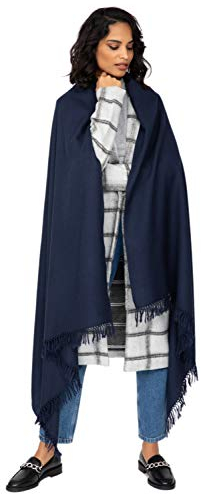 likemary Schals & Tücher für Damen – Weicher Wollschal & Halstuch für Herbst und Winter – Leichter XXL Schal – Große Tücher für Damen – Fairtrade Geschenk Marineblau