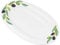 Lashuma Handgemachte Ovale Servierplatte aus Italienischer Keramik im Olivendesign, Servierteller 32x19 cm