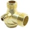sourcing map Clapet Anti-retour de Compresseur d᾿Air G1/2 x G3/8 x G1/8 Filetage Mâle (21mm x 16mm x 10mm) Accessoire Pneumatique à 3 Voies en Laiton