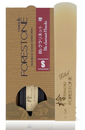 Forestone Hinoki Synthetic Clarinet Saxophone Reed with Calcium-Enriched Bamboo Fiber Blend - American Unfiled Cut for Expressive Tone & Lively Response - Long Lasting - Made in Japan Soft