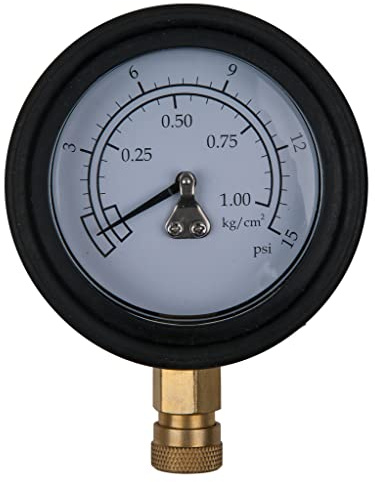 KS Tools 150.2327 Manometer Ø 75,0 mm, 0 - 1 bar mit 1/4 Schnellkupplung