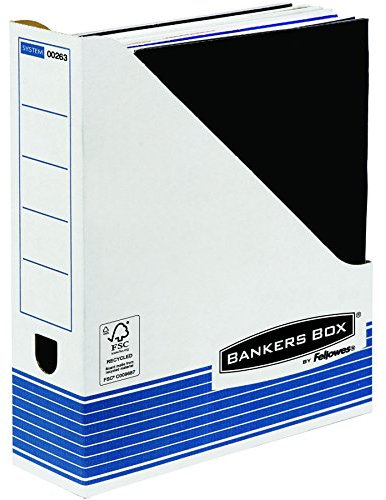Fellowes 0026301 Porte-revues Banker Box System Blanc/Bleu