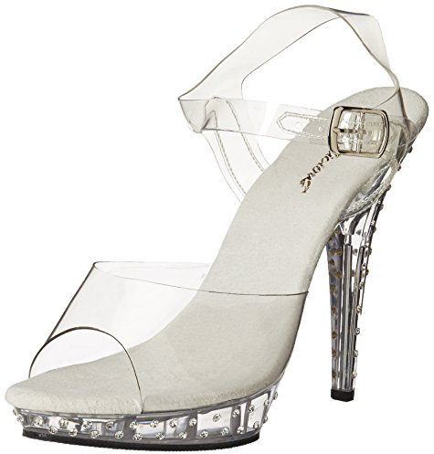 Fabulicious LIP-108SDT Lip 108sdt, Offene Sandalen, Transparent (Clr/Clr C/M), 38 EU (5 UK)
