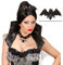NET TOYS Fledermaus Haarspange Vampir Schmuck Silber Kopfschmuck Kostüm Accessoires Halloween Haarschmuck