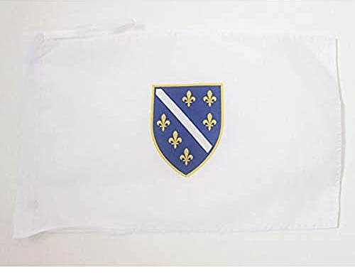 AZ FLAG - Flagge Bosnien-Herzegowina 1992-1998 - 45x30 cm Mit Kordel - Bosnische Fahne 30 x 45 Cm - Flaggen