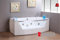 VASCA IDROMASSAGGIO CROMOTERAPIA SIMBA BIANCA 180X90 CM (H 60 CM) PER 2 PERSONE
