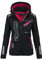 Geographical Norway Damen Softshell Funktions Outdoor Regen Jacke Sport (S, Schwarz)