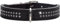 HUNTER DIAMOND PETIT Halsband für kleine Hunde, Leder, mit Strasssteinchen, 37 (XS-S), schwarz