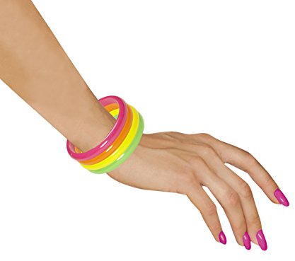 Panelize 80er Jahre Set Neon Armband Schmuck 4er Set super Farben neonfarben
