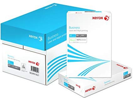 Xerox 003R91821 Business Kopierpapier, Druckerpapier, Universalpapier DIN A3 80 gr./m² 2.500 Blatt Karton mit 5 Pack - 500 Blatt, weiß