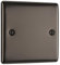 BG Electrical NBN94 The Nexus Metal Range of Single Socket, Black Nickel