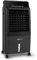 OneConcept 4-in-1 Air Cooler, Fan, Humidifier, Purifier/Ioniser I w/ 2x Ice Packs, 8L, Remote Control, 9H Timer, 360 m³/h, 65W Room Cooler for Homes & Offices I Portable Air Conditioning Unit, Black