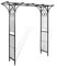 Rosenbogen Torbogen aus Eisen 206 x 52 x 200 cm Schwarz