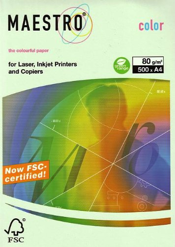 Kopierpapier Grün A4 80G 500BlKopierer/Laser/Inkjet Liefermenge = 1
